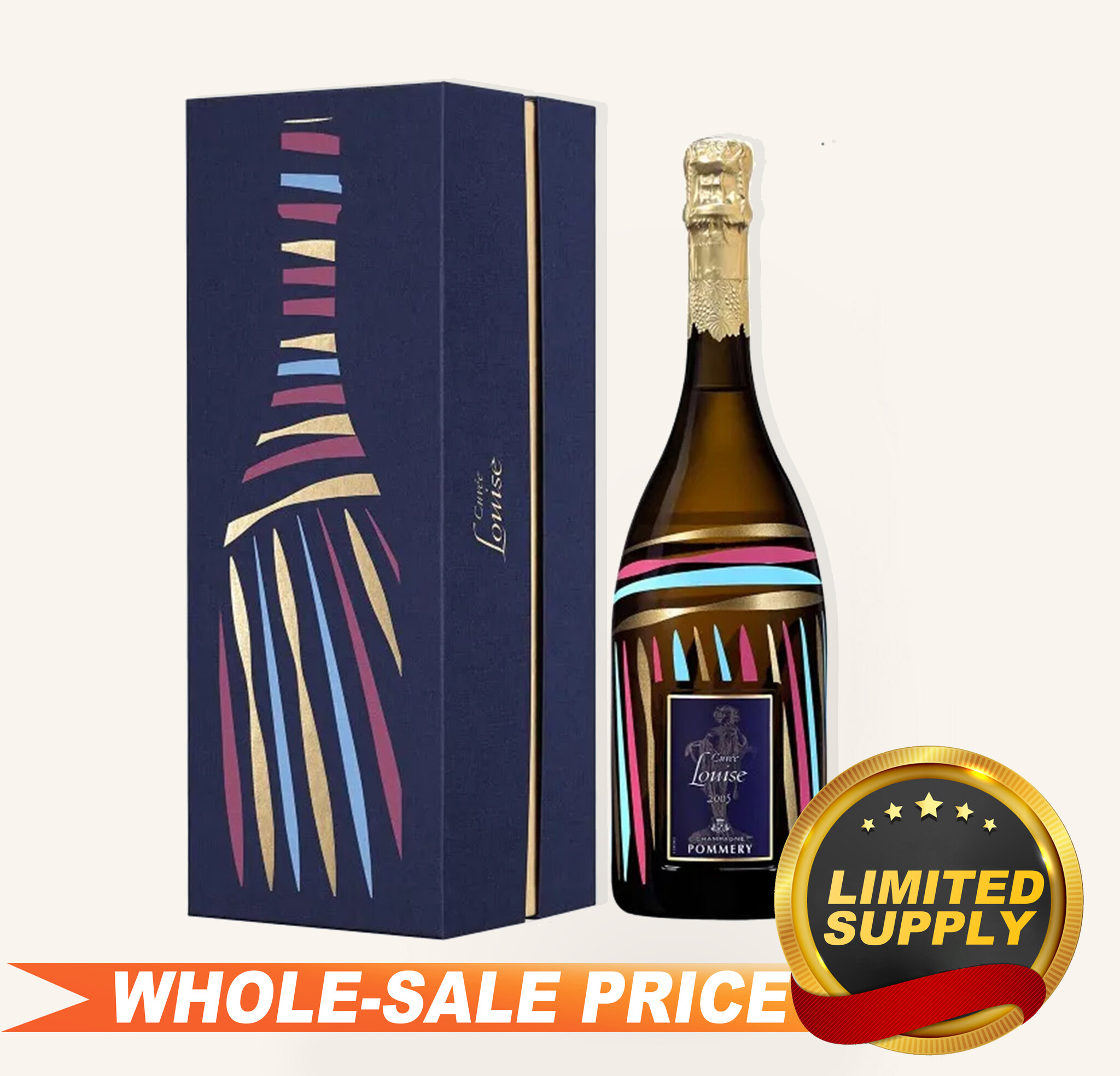 Pommery Champagne Brut Cuvee Louise 2005 Gift Box 750ml - Uncle