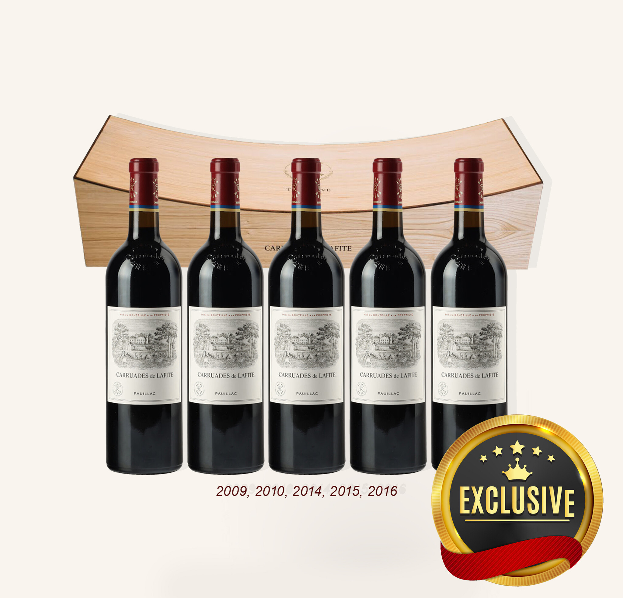 Carruades De Lafite The Curve 2009,2010,2014,2015,2016 2 of each