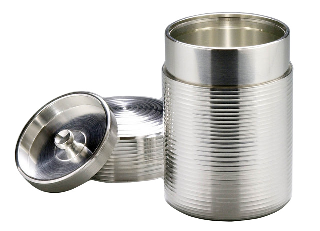 錫製の茶筒|千寿 職人技で高い密閉性 -大阪錫器