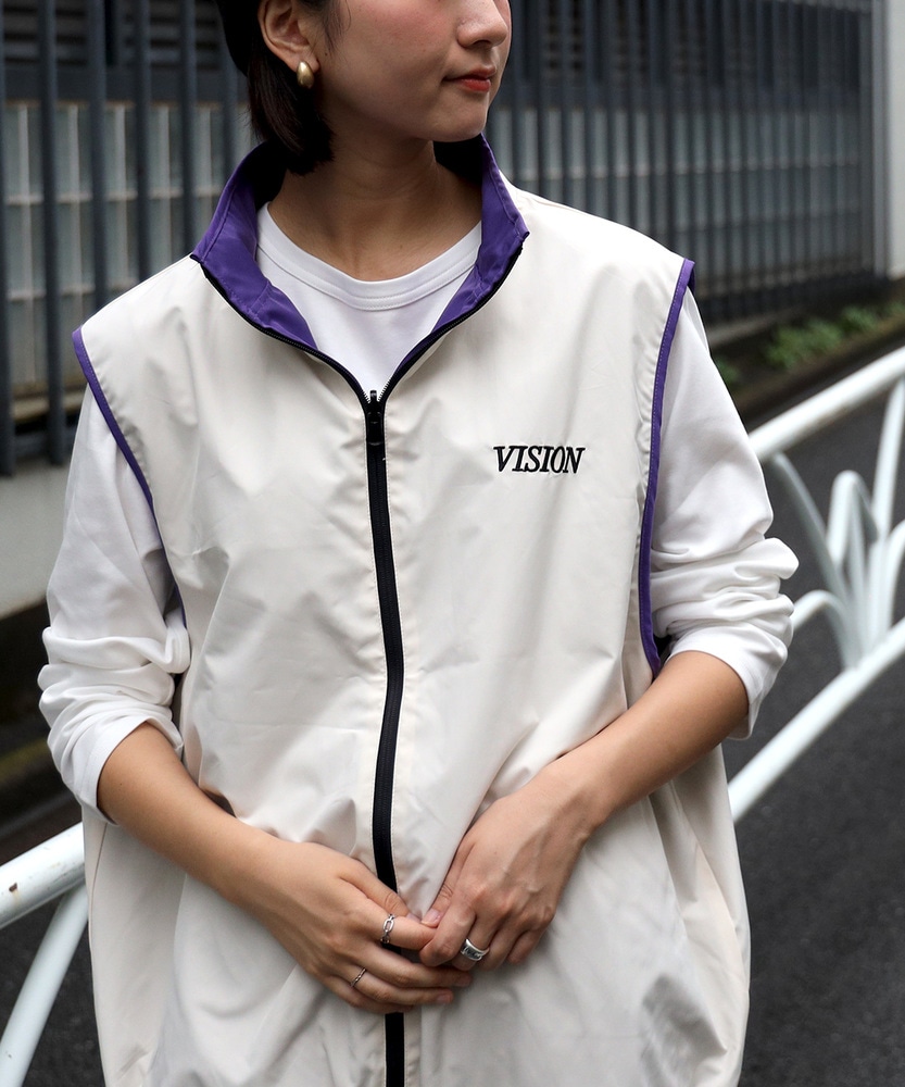 familiar ストライプ 長袖Tシャツ & 長ズボン & リバーシブルベスト