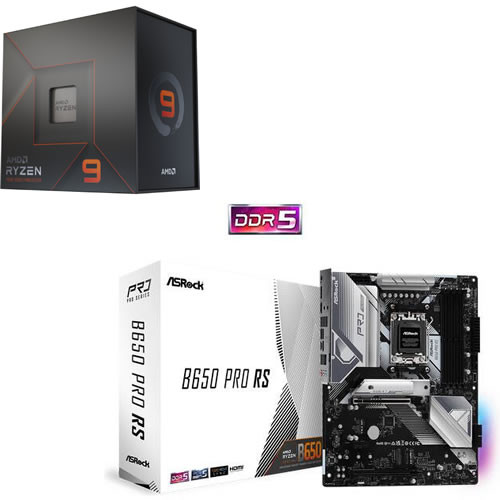 セット商品（AMD + ASRock） ☆AMD Ryzen9 7900X + ASRock B650 Pro RS