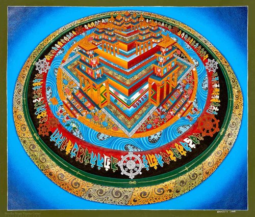 チベット マンダラ 額縁 インテリア アート チベット マンダラ 額縁