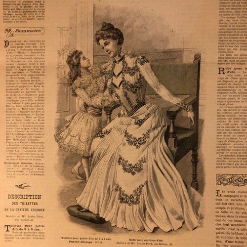 フランス アンティーク ファッション雑誌 1869年 年鑑本 モード 洋書