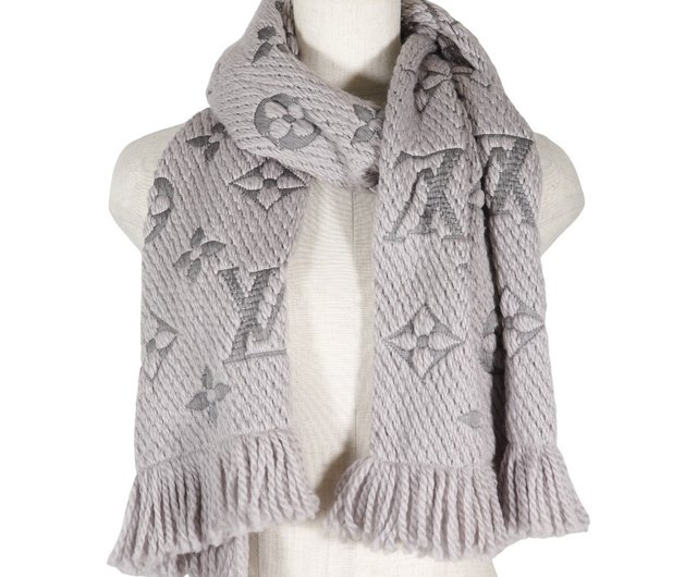 ルイヴィトン エシャルプロゴマニア マフラー グレー 正規品】ルイ