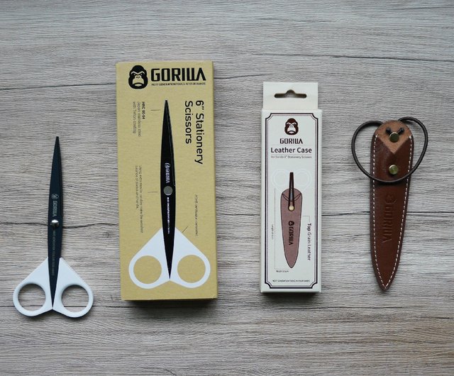台湾 【Gorilla】6インチ超耐久性非粘着文具ハサミ + 【Gorilla】文具