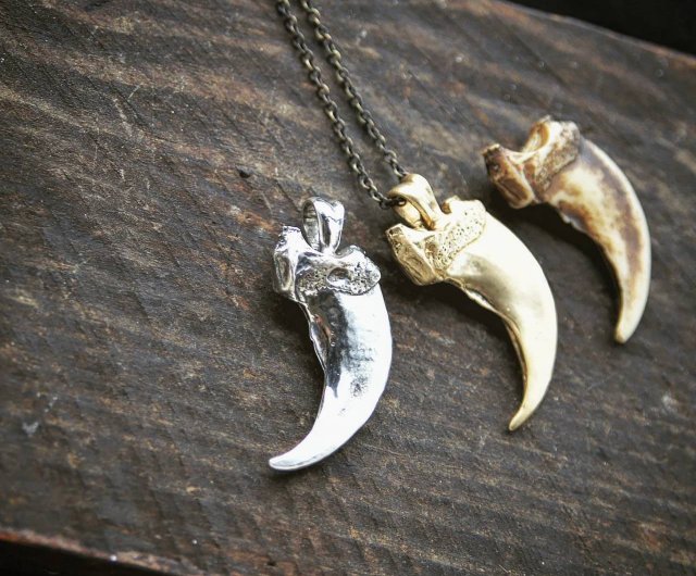 熊の爪ペンダントトップ 925刻印あり① 熊の爪ペンダントトップ 925