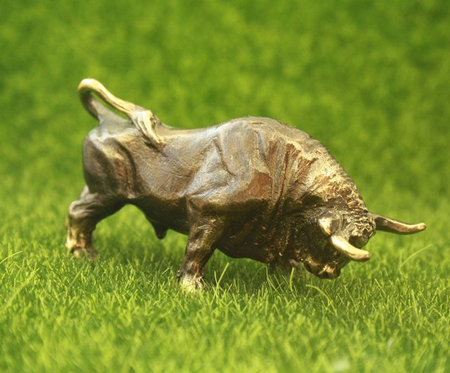 古銅 ブロンズ 牛 置物 在銘 C R8960 牛 置物 銅像 30cm ブロンズ像