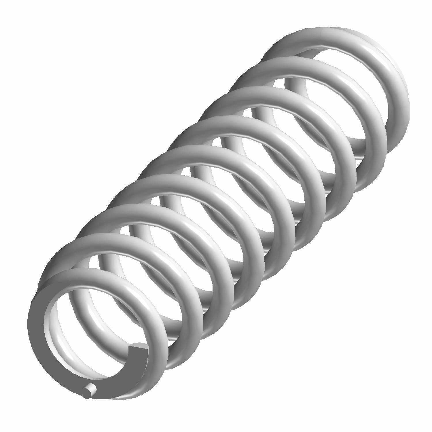 Compression Spring 260#, .453 x 12.25 in, Bright White, Part