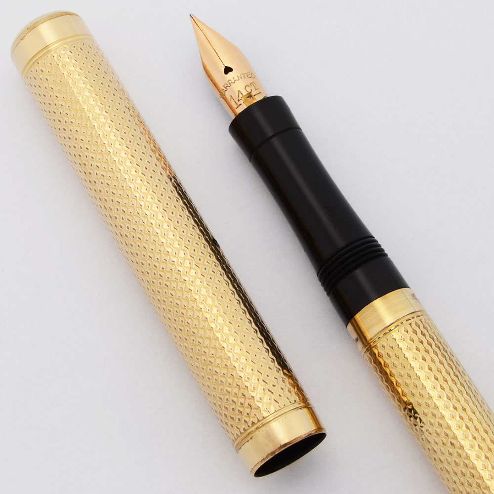 Mabie Todd Swan Eyedropper Fountain Pen - 14k Solid Gold over BHR