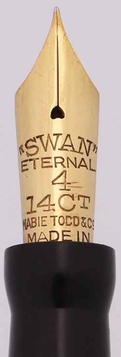 Mabie Todd Swan Eternal Desk Fountain Pen (1920s) - Jade Green w