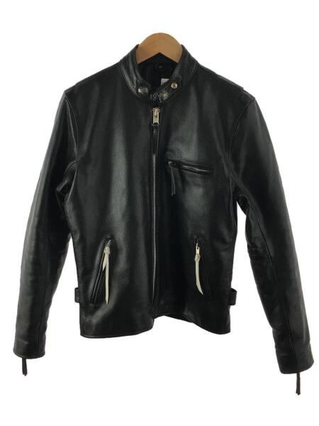 FREEDOM 牛革 シングルライダースジャケット 黒 サイズ32(S-SS) 良品