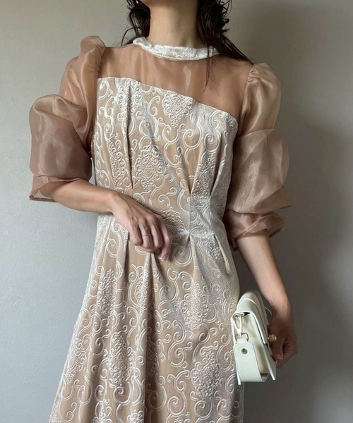 AMAIL mature paypuri dress (beige)