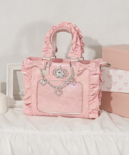 パルエルフィー Pal elfy 痛バッグBIG ホワイト オーロラレースBIG姫痛