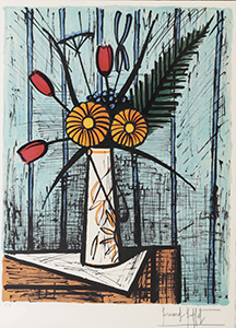 ベルナール・ビュッフェ Bernard Buffet チューリップとキンセンカ