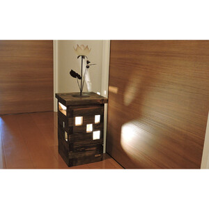 古材 寄木 積み木ランプ 床置き フロアライト 和モダン 照明 和室照明