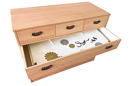 桐たんす 柿渋染め総桐タンス 5段：C197-002 | 佐賀県佐賀市