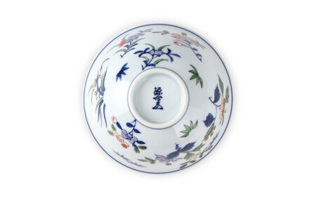 源右衛門窯 染錦小花散し 器 食器 お茶碗 飯碗 ごはん 茶碗 小鉢 小花