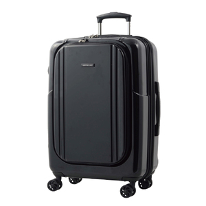 3～6泊用 フロントオープン】 スーツケース M ブラック キャリーバッグ
