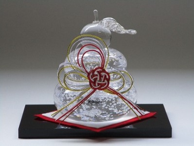 マルティグラスガラス置物 きらりもち[F4504] | 福岡県福津市