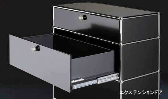 USMハラー 1連3段 キャビネット （W773×D373×H1090mm）ピュアホワイト