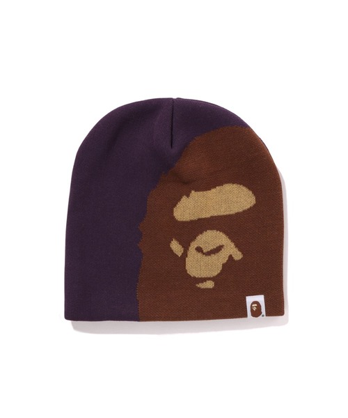 A BATHING APE エイプ ニット帽 グレー ビーニー 古着 y2k A BATHING