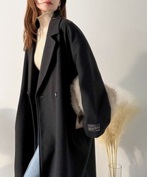 spica. ダブル チェスターコート ロング ブラック チェスターコート