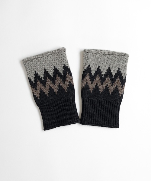 小物 NUMBER (N)INE ZIGZAG JACQUARD ARM WARMER ZIGZAG JACQUARD ARM