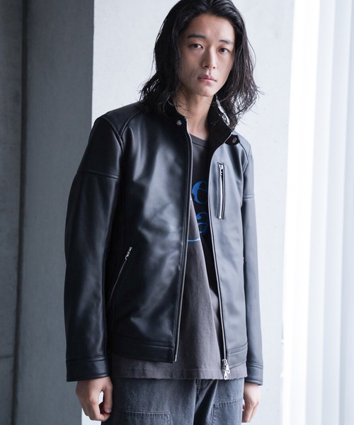 ミハラヤスヒロ 黒 レザーシングルライダースジャケット Maison MIHARA