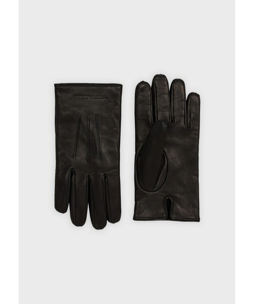 EMPORIO ARMANI ブラック レザー手袋