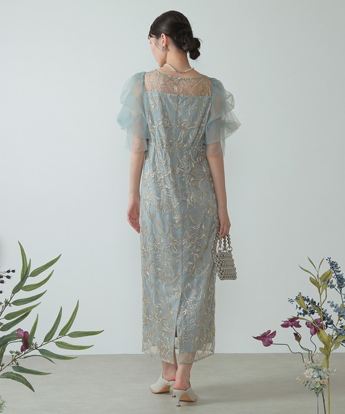 Kana（カナ）の「刺繍レース チュールスリーブ コクーン パーティー