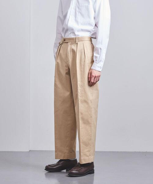 SSZ ツープリーツ チノパン ベージュ S SSZ SAMPLE期 2プリーツ ワイド