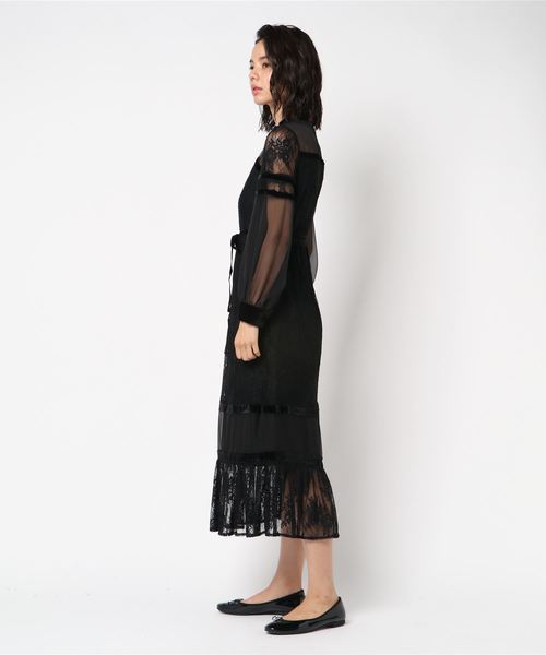Ameri（アメリ）の「SHEER LACE DRESS（ワンピース）」 - WEAR