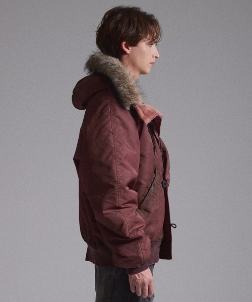 GRANCY】ファーポケットデザインフェードN2Bジャケット / Furpocket