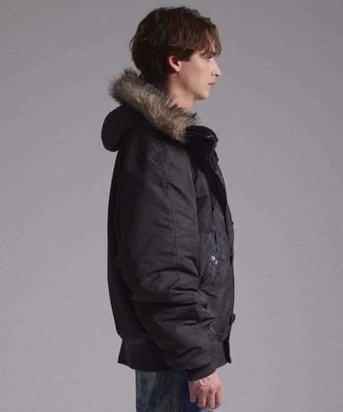 GRANCY】ファーポケットデザインフェードN2Bジャケット / Furpocket