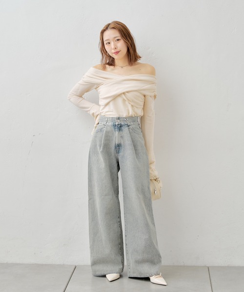 tiny cottons プードル柄デニム 4Y tinycottons プードル ジーンズ 4y