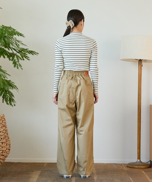 ハイウエストワイドイージータックカーブパンツ〈マシンウォッシャブル