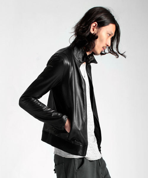 shama別注 / nano universe ライダース レザージャケット ゴート革