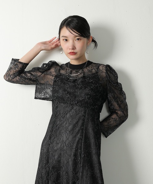 セール】3way レースボレロセット フラワー 総レース フレア ドレス