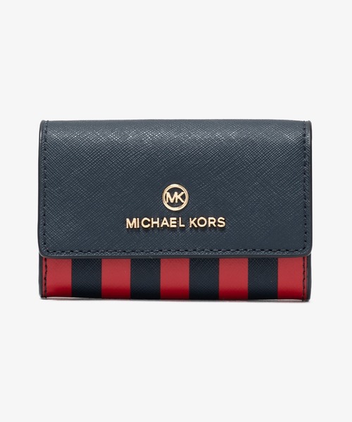 新品】マイケルコース 二つ折財布 ジップ チャーム ウォレット
