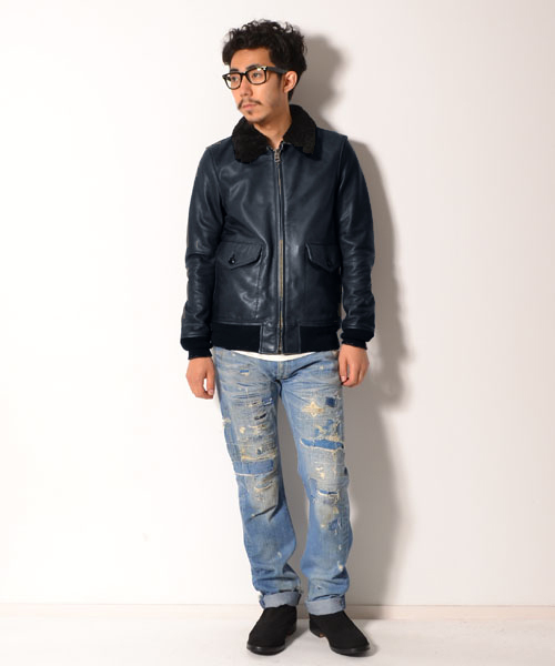 AMERICAN RAG CIE 2WAYG1レザージャケット 2 黒 AMERICAN RAG CIE