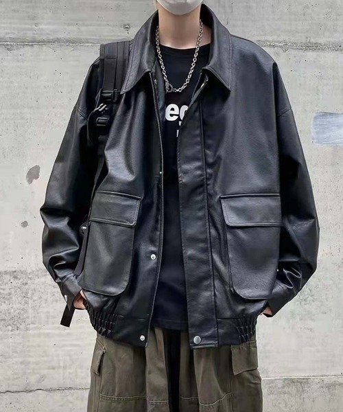 WESTSEA（ウエストシー）の「A-2ジャケット PUレザージャケット