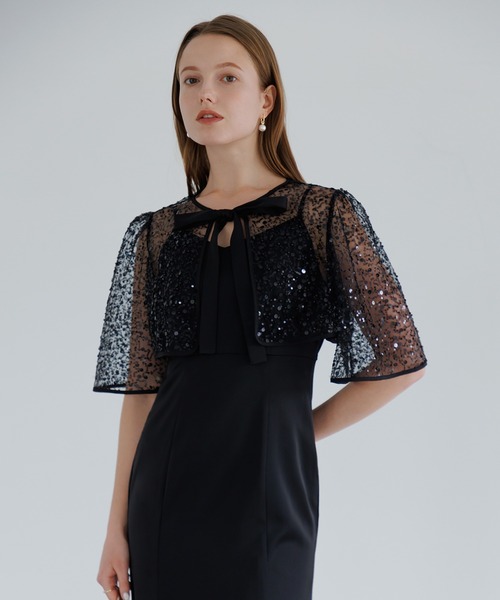 セール】【LEJA】スパンコールビジューボレロマーメイドドレス