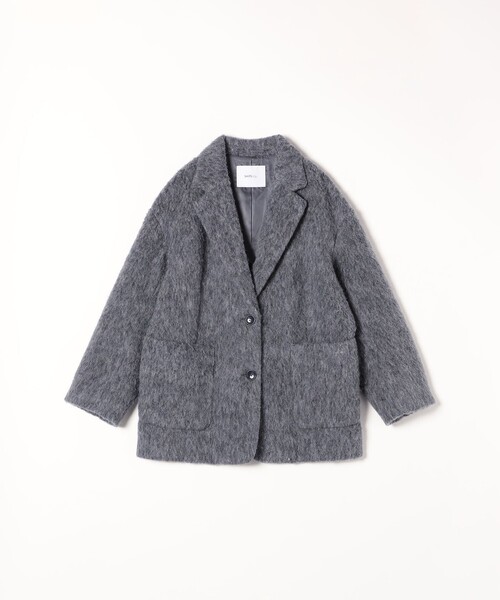 セール】SHIPS any: ウール ミックス シャギー シングル コート