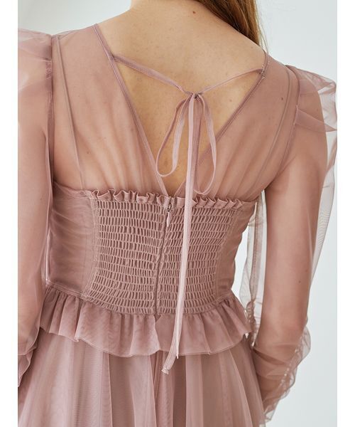 Sustainableティアードチュールドレス（ドレス）｜SNIDEL（スナイデル