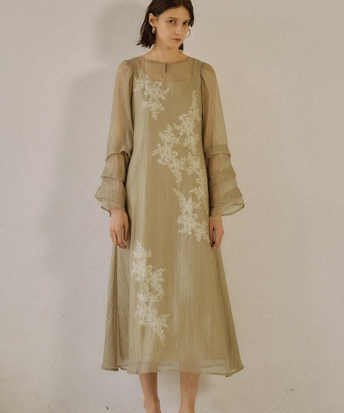 Sheer A-line onepiece（ドレス）｜LE'RURE（リルアー）のファッション