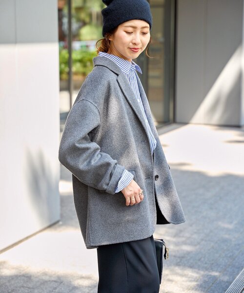 スピック＆スパン ウールミックスリバージャケット36 Spick & Span