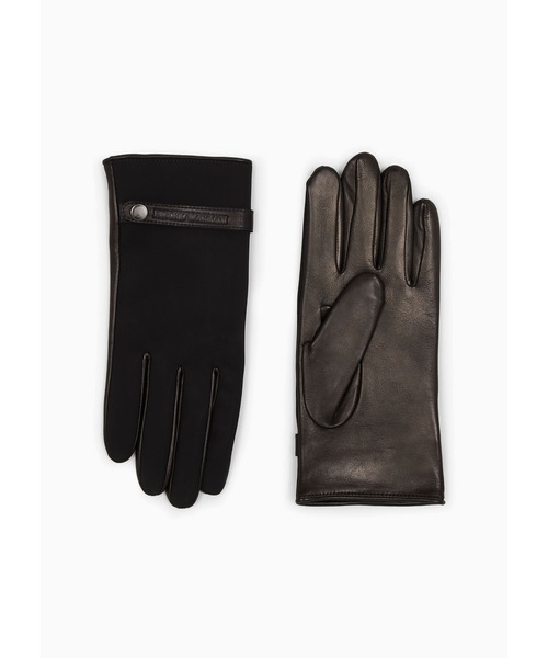 EMPORIO ARMANI ブラック レザー手袋