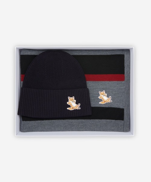 帽子 Maison Kitsune Chillax Fox Patch Beanie Maison Kitsuné