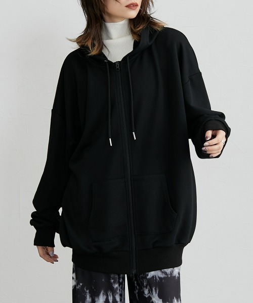 セール】ガーゼ裏毛 オーバーサイズZIPパーカー［Soiunique