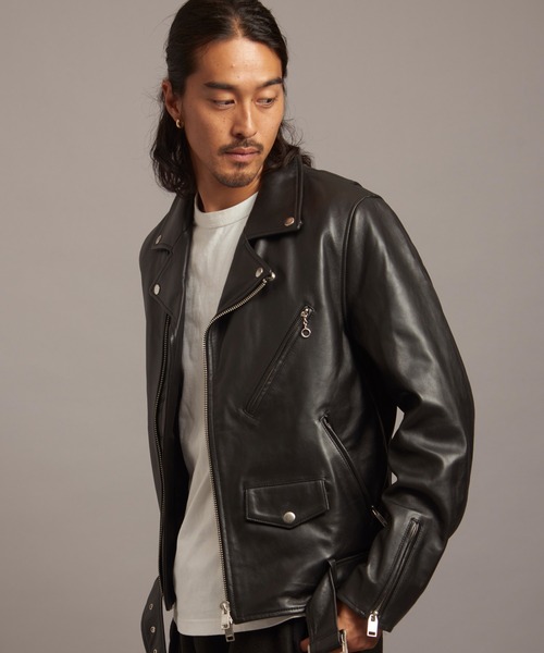 ジャケット・アウター JACKROSE goat leather biker jacket JACKROSE